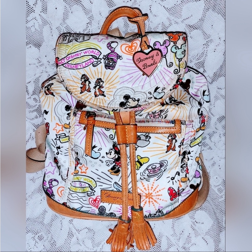 HTF retired Disney Dooney and Bourke Sketch Sketch Backpack…